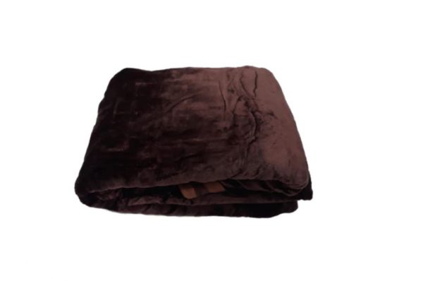 Pătură cocolino pufoasă 200x220cm, Valle Rosa, Dark Brown