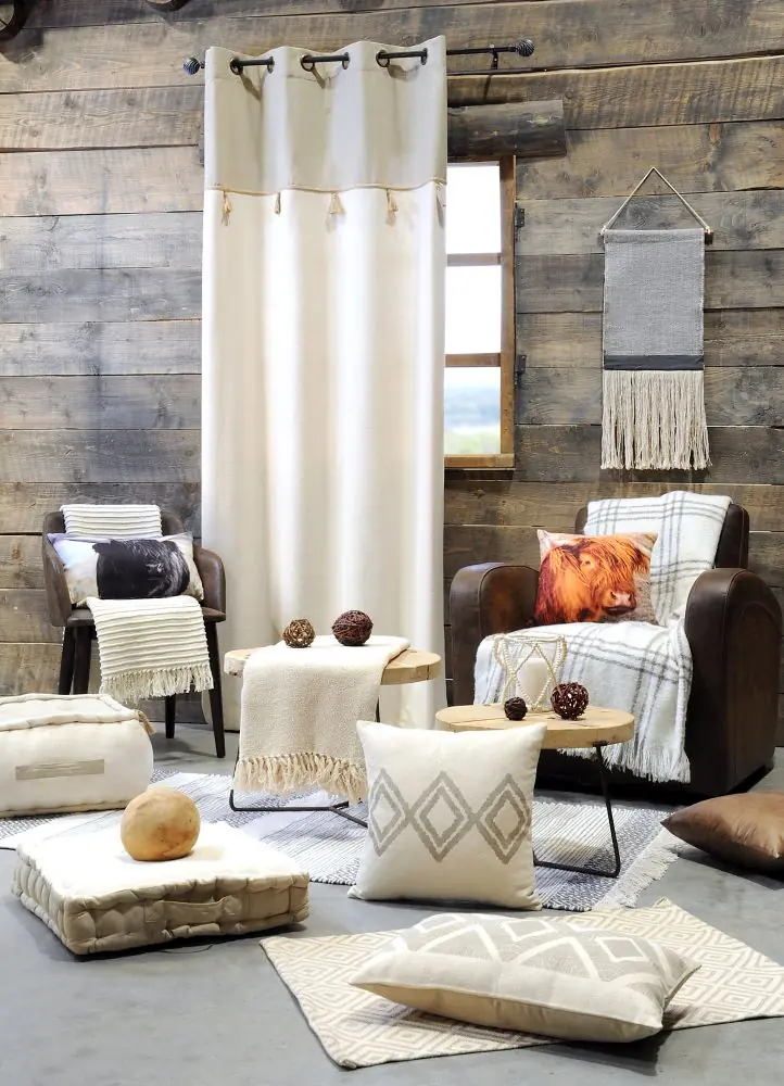 draperie-bej-bumbac-rustica-Iceland-ecru-140x260-cm